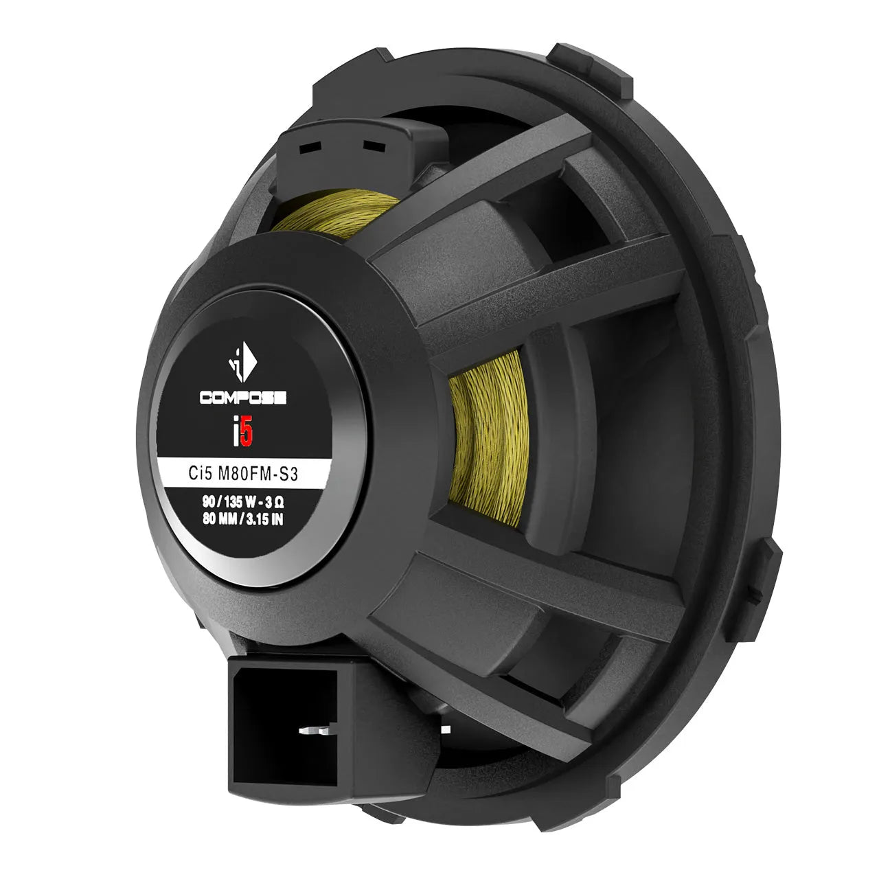 HELIX Ci5 M80FM-S3 COMPOSE 3.15 Inch 90W RMS Midrange Speaker Pair with FlexMount80 - 3 Ohm