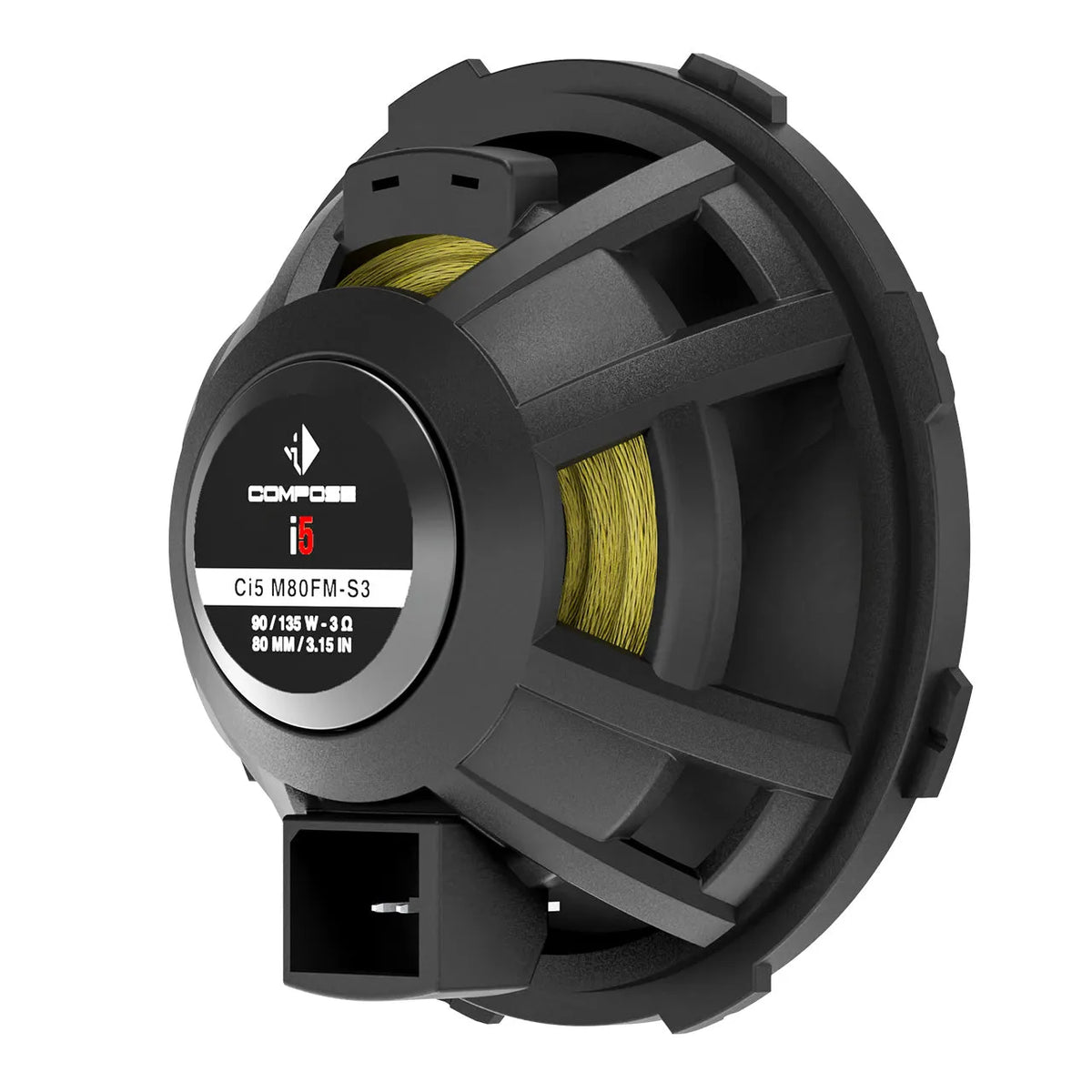 HELIX Ci5 M80FM-S3 COMPOSE 3.15 Inch 90W RMS Midrange Speaker Pair with FlexMount80 - 3 Ohm