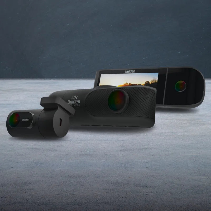 Uniden DASHVIEW40R 3-In-1 Dash Camera 4K Ultra HD Smart Dash Cam FULL HD  Rear View Internal Cabin Camera