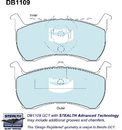 Bendix DB1109GCT Brake Pad Set - General CT
