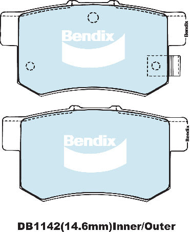 Bendix DB1142GCT Brake Pad Set - General CT