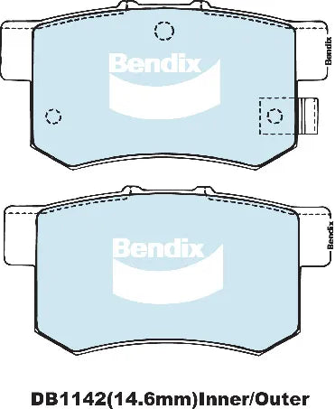 Bendix DB1142GCT Brake Pad Set - General CT