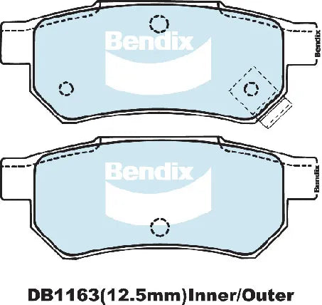 Bendix DB1163GCT Brake Pad Set - General CT