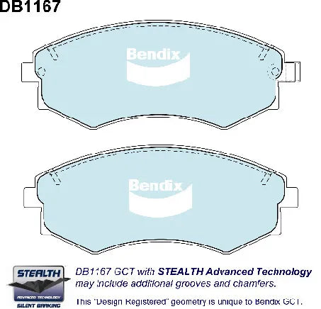 Bendix DB1167GCT Brake Pad Set - General CT