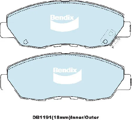 Bendix DB1191GCT Brake Pad Set - General CT