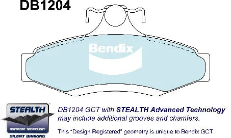 Bendix DB1204GCT Brake Pad Set - General CT