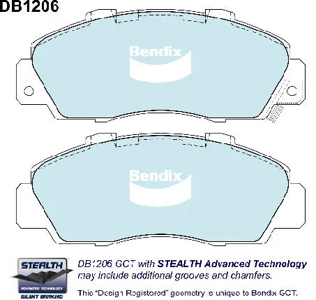 Bendix DB1206GCT Brake Pad Set - General CT