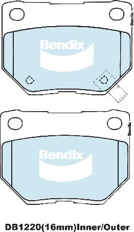Bendix DB1220GCT Brake Pad Set - General CT