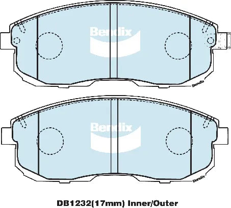 Bendix DB1232GCT Brake Pad Set - General CT
