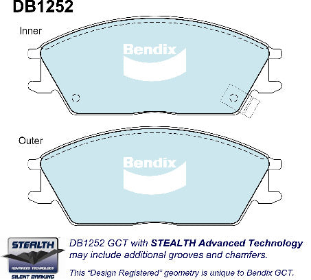 Bendix DB1252GCT Brake Pad Set - General CT