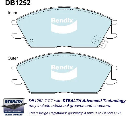 Bendix DB1252GCT Brake Pad Set - General CT