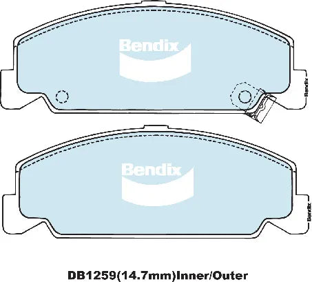 Bendix DB1259GCT Brake Pad Set - General CT