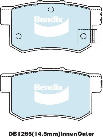 Bendix DB1265GCT Brake Pad Set - General CT