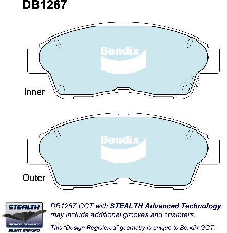 Bendix DB1267GCT Brake Pad Set - General CT