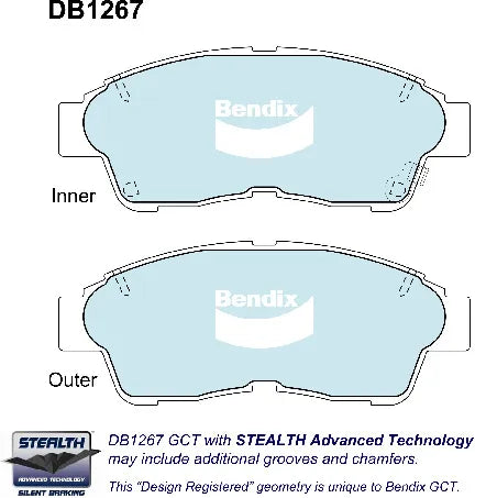 Bendix DB1267GCT Brake Pad Set - General CT