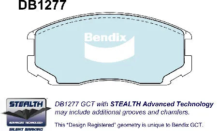 Bendix DB1277GCT Brake Pad Set - General CT