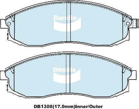 Bendix DB1308GCT Brake Pad Set - General CT