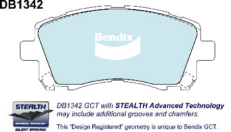Bendix DB1342GCT Brake Pad Set - General CT