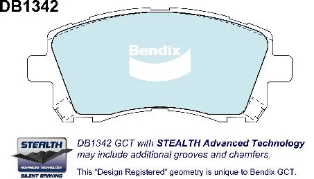 Bendix DB1342GCT Brake Pad Set - General CT