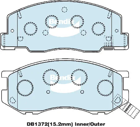 Bendix DB1372GCT Brake Pad Set - General CT