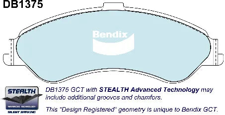 Bendix DB1375GCT Brake Pad Set - General CT