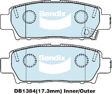 Bendix DB1384GCT Brake Pad Set - General CT