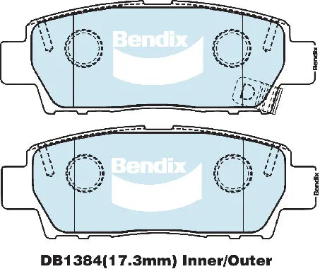Bendix DB1384GCT Brake Pad Set - General CT