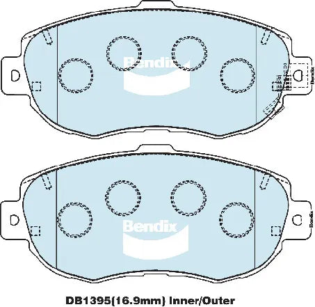 Bendix DB1395GCT Brake Pad Set - General CT