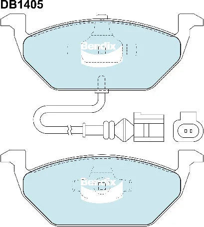Bendix DB1405EURO Brake Pad Set Euro+ - Includes Wear Sensor