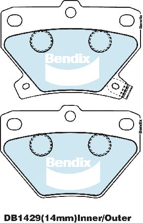 Bendix DB1429GCT Brake Pad Set - General CT