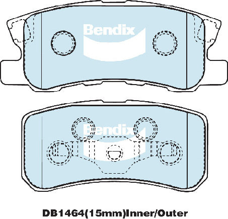 Bendix DB1464GCT Brake Pad Set - General CT