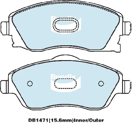 Bendix DB1471EURO Brake Pad Set Euro+
