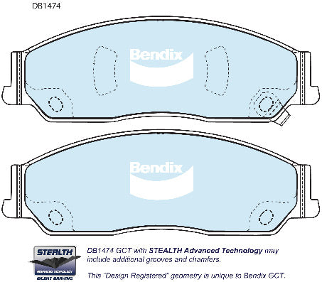 Bendix DB1474GCT Brake Pad Set - General CT