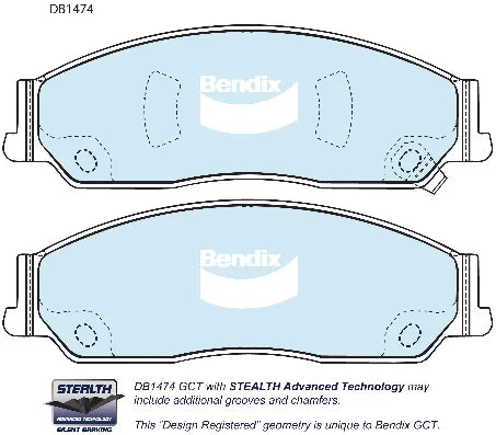Bendix DB1474GCT Brake Pad Set - General CT