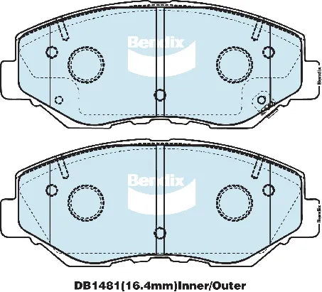 Bendix DB1481GCT Brake Pad Set - General CT