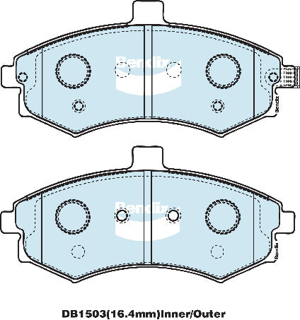 Bendix DB1503GCT Brake Pad Set - General CT