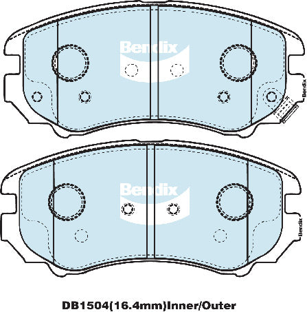 Bendix DB1504GCT Brake Pad Set - General CT