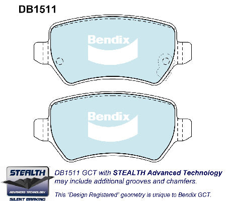 Bendix DB1511GCT Brake Pad Set - General CT