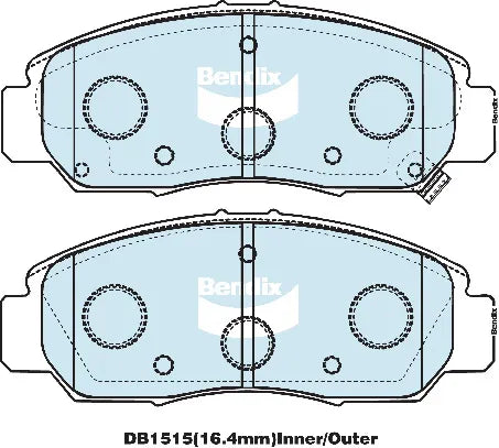 Bendix DB1515GCT Brake Pad Set - General CT