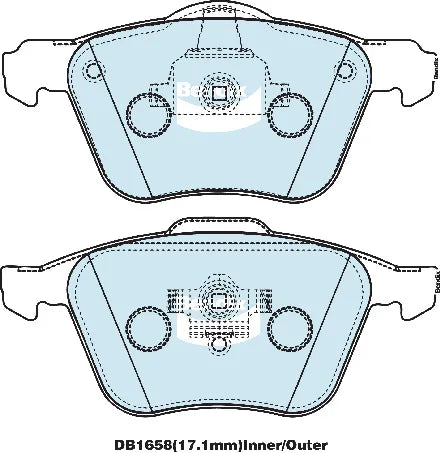 Bendix DB1658EURO Brake Pad Set Euro+