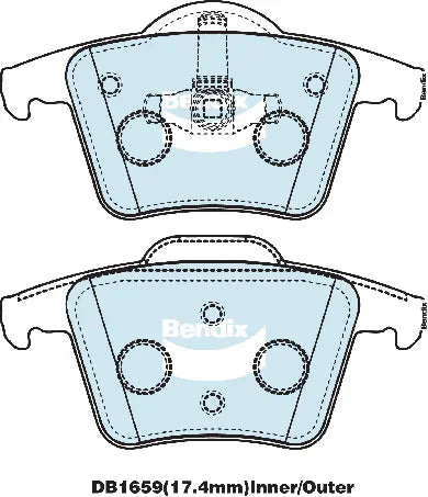 Bendix DB1659EURO Brake Pad Set Euro+