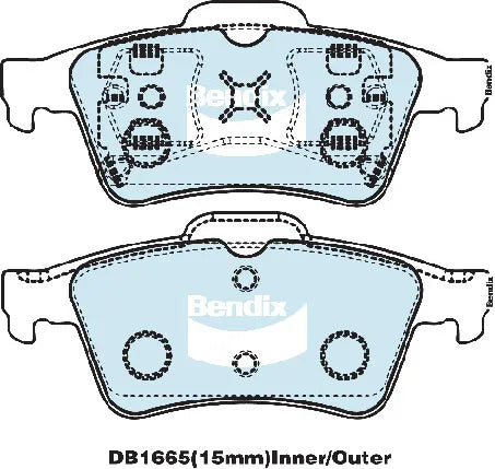 Bendix DB1665GCT Brake Pad Set - General CT
