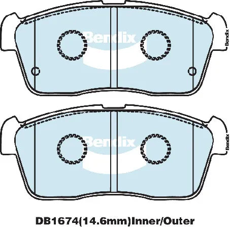 Bendix DB1674GCT Brake Pad Set - General CT