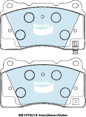 Bendix DB1678GCT Brake Pad Set - General CT