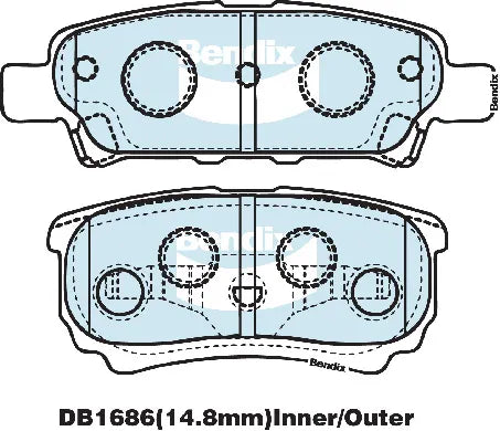 Bendix DB1686GCT Brake Pad Set - General CT