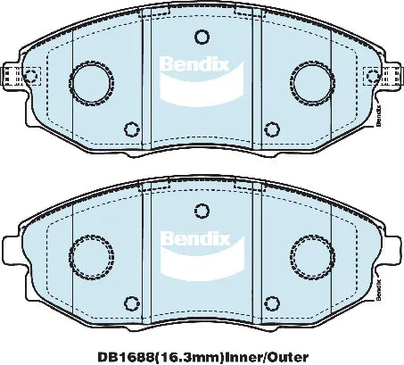 Bendix DB1688GCT Brake Pad Set - General CT