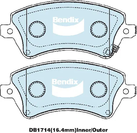 Bendix DB1714GCT Brake Pad Set - General CT