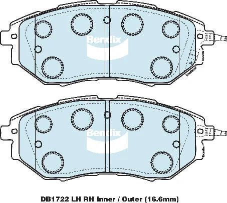 Bendix DB1722GCT Brake Pad Set - General CT
