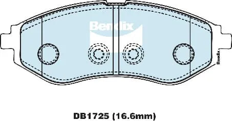 Bendix DB1725GCT Brake Pad Set - General CT