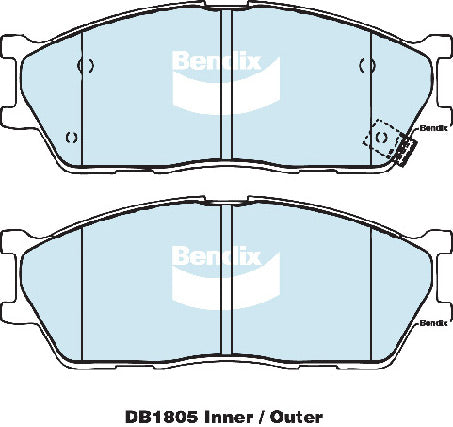 Bendix DB1805GCT Brake Pad Set - General CT